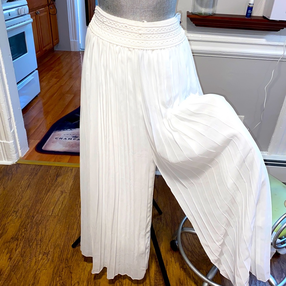 Pleated Skirt Pants